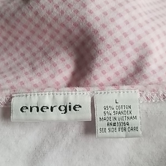 Energie pink and white mini checkered halter top - Picture 4 of 5